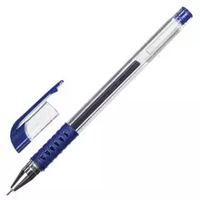Ручка гелевая с грипом Staff "Basic Needle" GP-679 синяя игольчатый узел 05 мм.