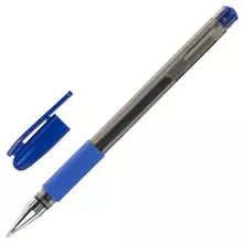 Ручка гелевая с грипом Staff "Basic" GP-677 синяя корпус тонированный узел 05 мм.