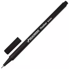 Ручка капиллярная (линер) Brauberg "Aero" черная трехгранная металлический наконечник линия письма 04 мм.
