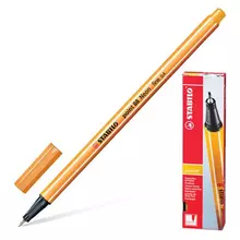 Ручка капиллярная (линер) Stabilo "Point 88" НЕОНОВАЯ оранжевая корпус оранжевый линия письма 04 мм.