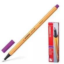 Ручка капиллярная (линер) Stabilo "Point" СИРЕНЕВАЯ корпус оранжевый линия письма 04 мм.