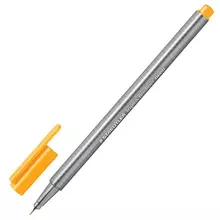 Ручка капиллярная (линер) Staedtler "TriPlus Fineliner" НЕОНОВАЯ оранжевая трехгранная линия письма 03 мм.