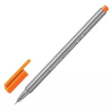 Ручка капиллярная (линер) Staedtler "TriPlus Fineliner" оранжевая трехгранная линия письма 03 мм.