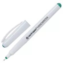 Ручка капиллярная (линер) зеленая Centropen "Handwriter" трехгранная линия письма 05 мм.