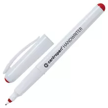 Ручка капиллярная (линер) красная Centropen "Handwriter" трехгранная линия письма 05 мм.