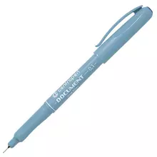 Ручка капиллярная (линер) синяя Centropen "Document" трехгранная линия письма 01 мм.