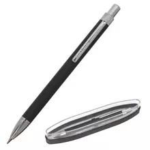 Ручка подарочная шариковая Brauberg "Allegro" синяя корпус черный с хромированными деталями линия письма 05 мм.