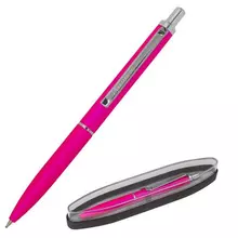 Ручка подарочная шариковая Brauberg "Bolero" синяя корпус розовый с хромированными деталями линия письма 05 мм.