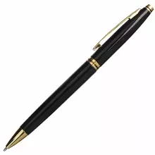 Ручка подарочная шариковая Brauberg "De Luxe Black" корпус черный узел 1 мм. линия письма 07 мм. синяя