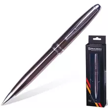 Ручка подарочная шариковая Brauberg "Oceanic Grey" корпус серый узел 1 мм. линия письма 07 мм. синяя