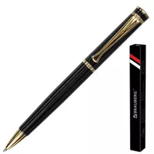 Ручка подарочная шариковая Brauberg "Perfect Black" корпус черный узел 1 мм. линия письма 07 мм. синяя