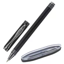 Ручка подарочная шариковая Brauberg Magneto синяя корпус черный с хромированными деталями линия письма 05 мм.