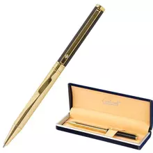 Ручка подарочная шариковая Galant "ALLUSION" корпус черный/золотой детали золотистые узел 07 мм. синяя