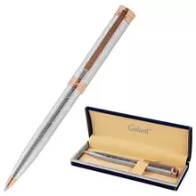 Ручка подарочная шариковая Galant "ESQUISSE" корпус серебристый детали розовое золото узел 07 мм. синяя