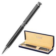 Ручка подарочная шариковая Galant "Olympic Chrome" корпус хром с черным хромированные детали пишущий узел 07 мм. синяя