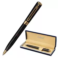 Ручка подарочная шариковая Galant "TINTA MARBLE" корпус коричневый золотистые детали узел 07 мм. синяя