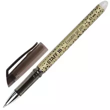 Ручка стираемая гелевая Staff "College GP-200", черная, хромированные детали, узел 0,5 мм. линия письма 0,35 мм.