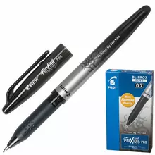 Ручка стираемая гелевая с грипом Pilot "Frixion Pro", черная, корпус с печатью, линия письма 0,35 мм.