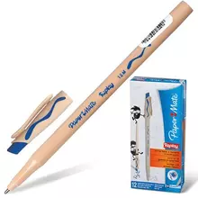 Ручка стираемая шариковая PAPER MATE "Replay" синяя корпус бежевый узел 12 мм.