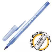 Ручка шариковая Bic "Round Stic" синяя корпус голубой узел 1 мм. С шт.РИХКОДОМ
