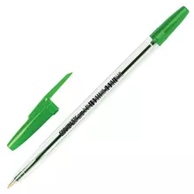 Ручка шариковая CORVINA (Италия) "51 Classic" зеленая корпус прозрачный узел 1 мм.