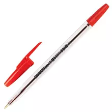 Ручка шариковая CORVINA (Италия) "51 Classic" красная корпус прозрачный узел 1 мм.