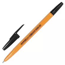 Ручка шариковая CORVINA (Италия) "51 Vintage" черная корпус оранжевый узел 1 мм.