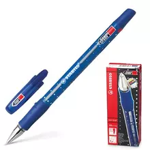Ручка шариковая Stabilo "Exam Grade" синяя корпус синий узел 08 мм.