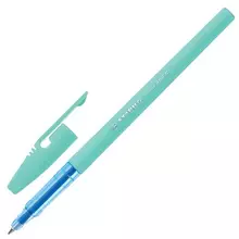 Ручка шариковая Stabilo "Liner Pastel" синяя корпус бирюзовый узел 07 мм.