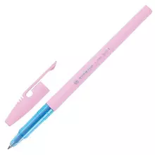 Ручка шариковая Stabilo "Liner Pastel" синяя корпус розовый узел 07 мм.