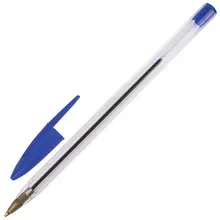Ручка шариковая Staff "Basic BP-01" письмо 750 метров синяя длина корпуса 14 см. линия письма 05 мм.