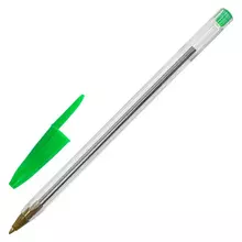 Ручка шариковая Staff "Basic Budget BP-04" зеленая линия письма 05 мм. с шт.рихкодом