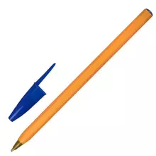 Ручка шариковая Staff "Basic Orange BP-01" письмо 750 метров синяя длина корпуса 14 см. узел 1 мм.