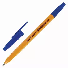 Ручка шариковая Staff "C-51" синяя корпус оранжевый узел 1 мм.