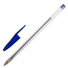 Ручка шариковая Staff Basic Budget BP-02 письмо 500 м. синяя длина корпуса 135 см. линия письма 05 мм.