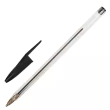 Ручка шариковая Staff Basic Budget BP-02 письмо 500 м. черная длина корпуса 135 см. линия письма 05 мм.