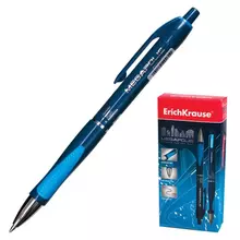 Ручка шариковая автоматическая Erich Krause "Megapolis Concept" синяя корпус синий узел 07 мм.