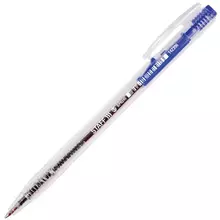 Ручка шариковая автоматическая Staff "Basic" BPR-245 синяя корпус прозрачный 07 мм.