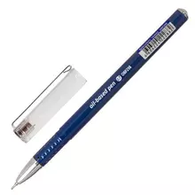 Ручка шариковая масляная Brauberg "Oxet" синяя корпус синий игольчаиый узел 07 мм.