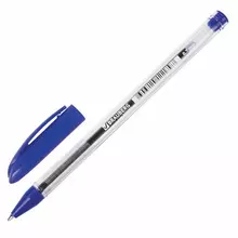 Ручка шариковая масляная Brauberg "Rite-Oil" синяя корпус прозрачный узел 07 мм.