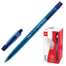 Ручка шариковая масляная CELLO "Slimo" синяя корпус тонированный синий узел 1 мм.