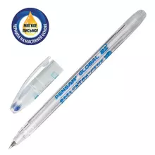 Ручка шариковая масляная Pensan "Global-21" синяя корпус прозрачный узел 05 мм.
