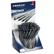Ручка шариковая масляная Pensan "My-Tech Colored" палитра классических цветов ассорти игольчатый узел 07 мм. линия 035 мм.