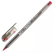 Ручка шариковая масляная Pensan "My-Tech" красная игольчатый узел 07 мм.