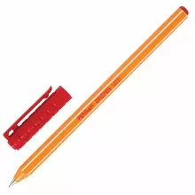 Ручка шариковая масляная Pensan "Officepen 1010" красная корпус оранжевый узел 1 мм.
