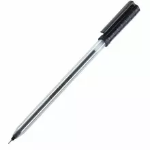 Ручка шариковая масляная Pensan  черная корпус прозрачный узел 07 мм.