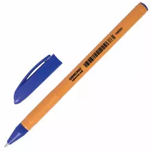 Ручка шариковая масляная Офисмаг синяя корпус оранжевый узел 07 мм.