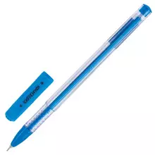 Ручка шариковая масляная Юнландия "STAR" синяя корпус прозрачный 07 мм.
