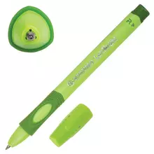 Ручка шариковая с грипом Stabilo "Left Right" синяя для правшей корпус зеленый узел 08 мм.