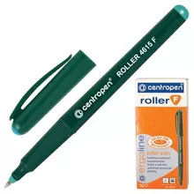 Ручка-роллер Centropen зеленая трехгранная корпус зеленый узел 05 мм.